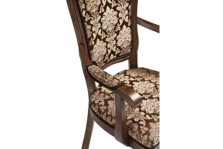 Стул деревянный Руджеро с мягкими подлокотниками орех / шоколад-6