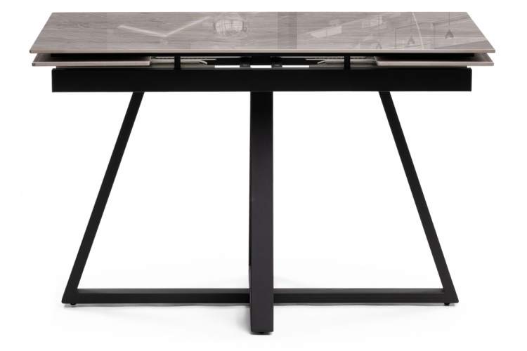 Керамический стол Силлем 120(180)х80х77 dyna fantasico grey / черный-2