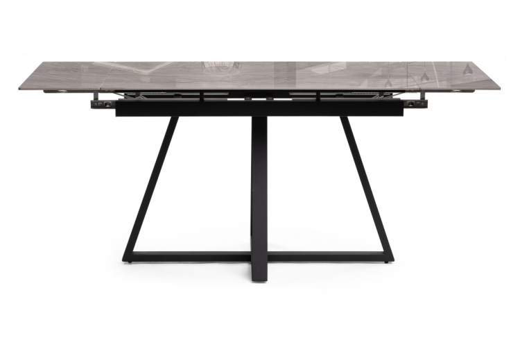 Керамический стол Силлем 120(180)х80х77 dyna fantasico grey / черный-3