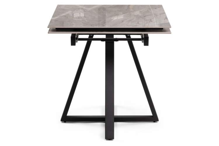 Керамический стол Силлем 120(180)х80х77 dyna fantasico grey / черный-4