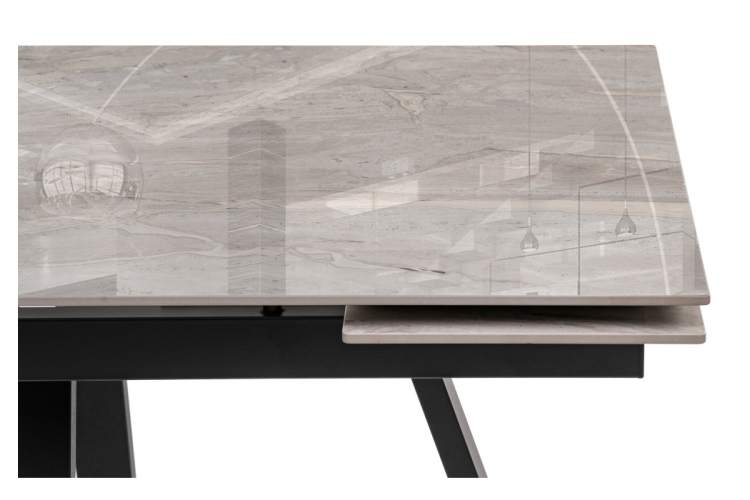 Керамический стол Силлем 120(180)х80х77 dyna fantasico grey / черный-7