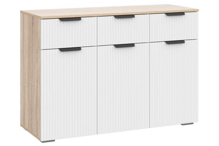 Комод Стокгольм КМ03-1200 дуб сонома / line софт пломбир