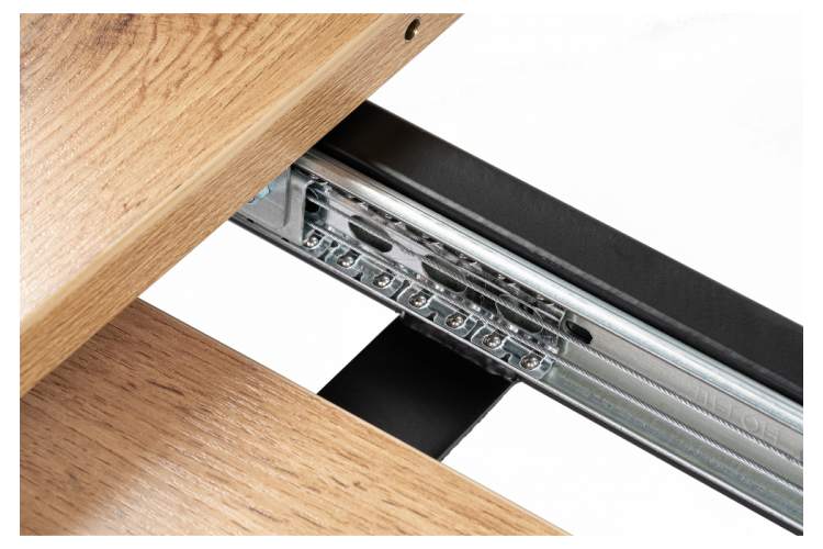 Стол деревянный раскладной Лота Лофт 120 25 мм дуб вотан / черный матовый-9