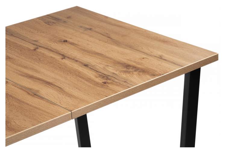 Стол деревянный раскладной Лота Лофт 120 25 мм дуб вотан / черный матовый-11