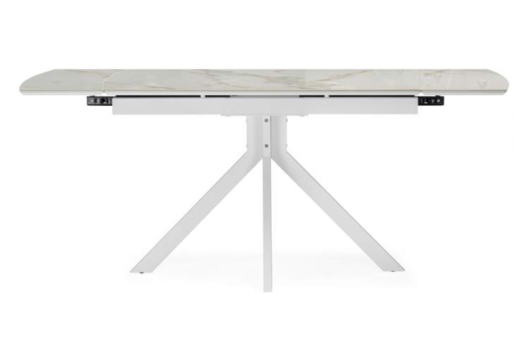 Керамический стол Катчел 120(180)x80 белая шагрень / белый-11