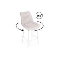 Барный стул Седа К крутящийся молочный / белый