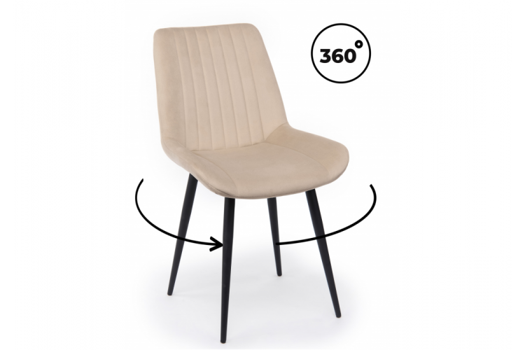 Стул на металлокаркасе Седа 360 бежевый (zd 210) / черный np