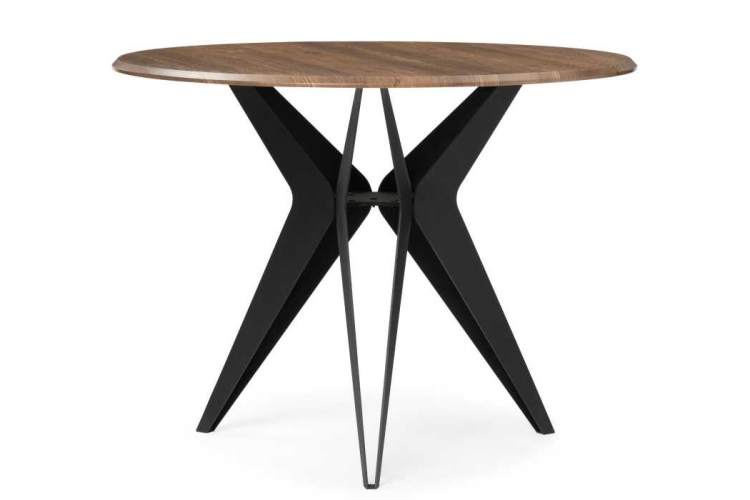 Стол деревянный Рикла 100х76 орех кантри / черный-1