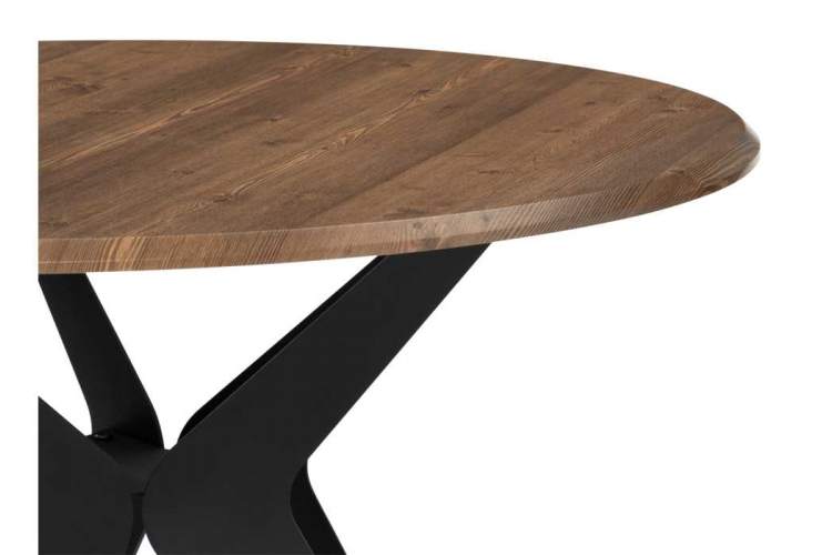 Стол деревянный Рикла 100х76 орех кантри / черный-2