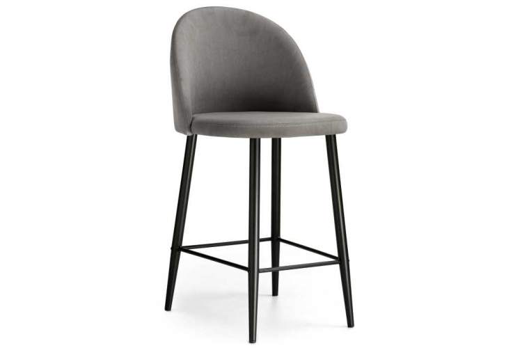 Барный стул Амизуре темно-серый / черный матовый