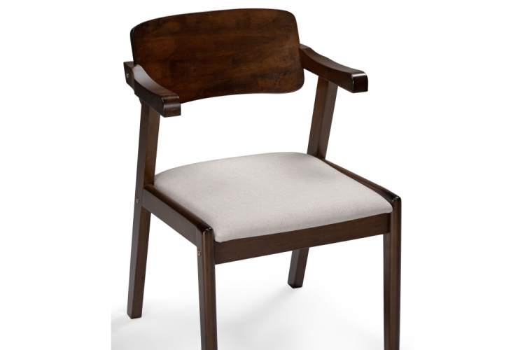 Стул деревянный Velma dirty oak / light beige-5