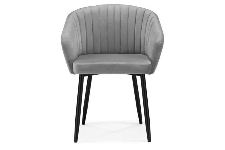 Стул на металлокаркасе Корсо темно-серое / черное-2