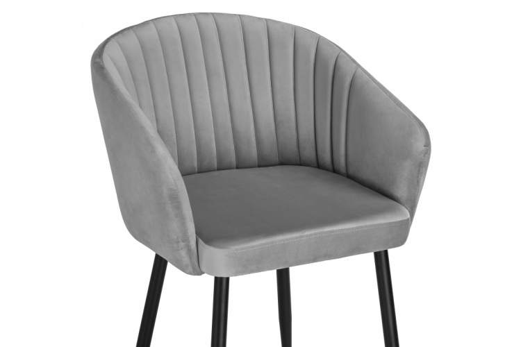 Стул на металлокаркасе Корсо темно-серое / черное-5