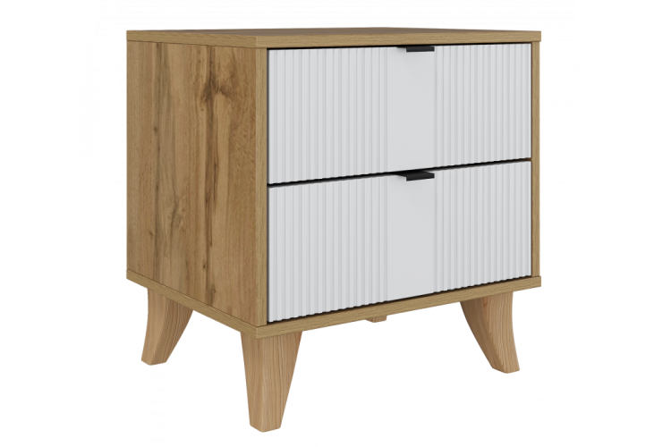 Тумба прикроватная Лорена дуб вотан / белый