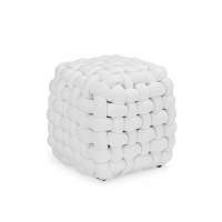 Банкетка Akura-П белый велюр