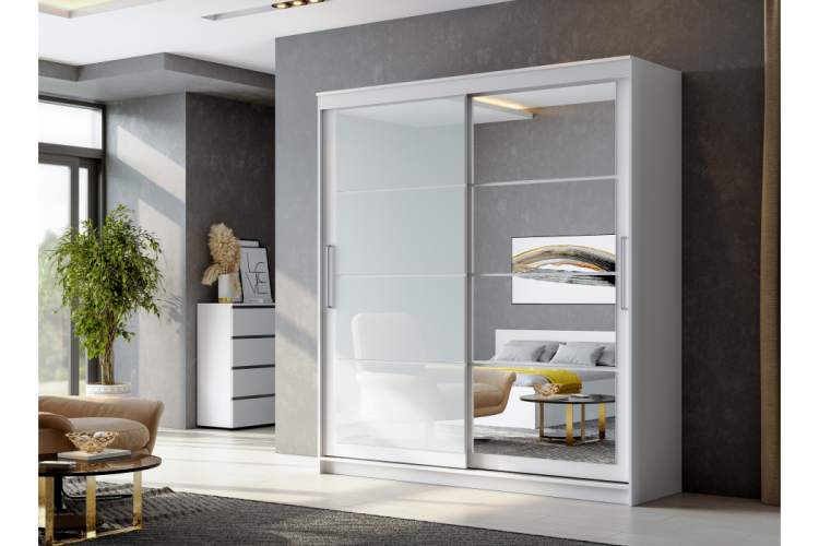 Шкаф Лайн 1.6 белый текстурный-9