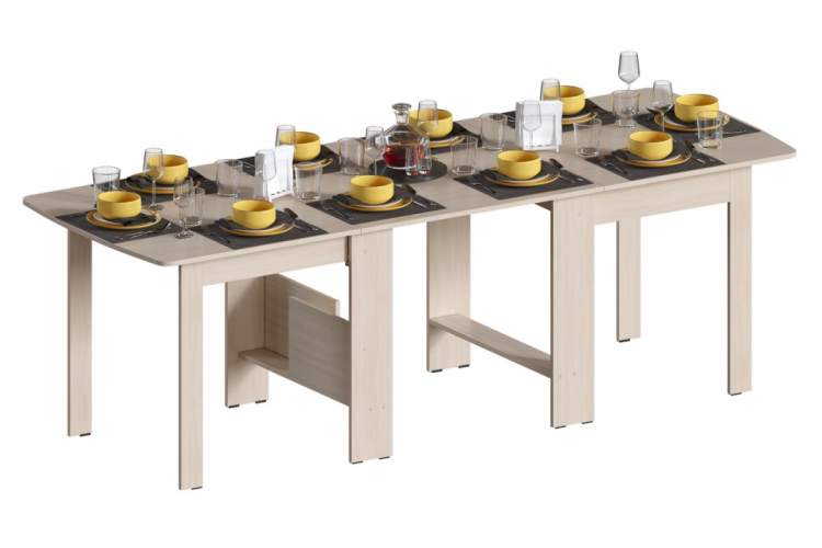 Стол деревянный раздвижной ДЕР СтК-7 дуб молочный