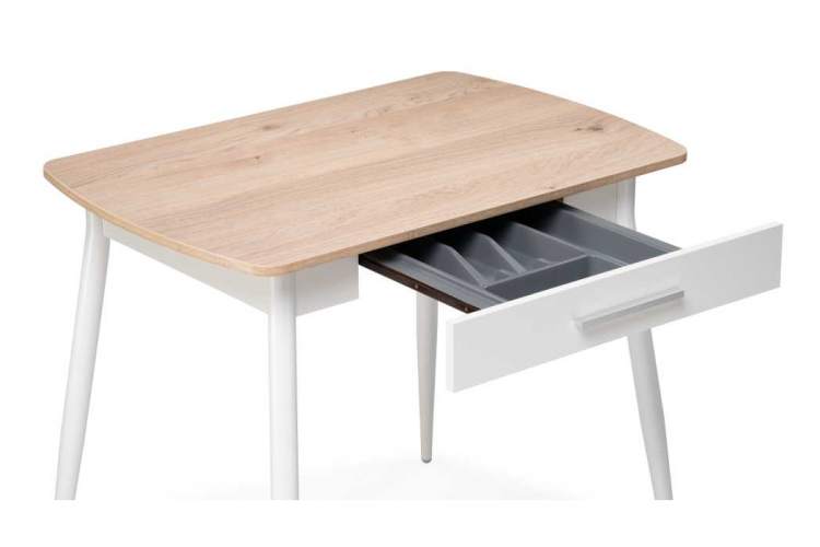 Стол деревянный Ревари эврика / белый-3