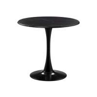 Стол деревянный Тулип 90х73 мрамор черный / черный