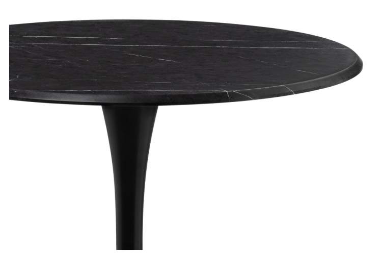 Стол деревянный Тулип 90х73 мрамор черный / черный-5