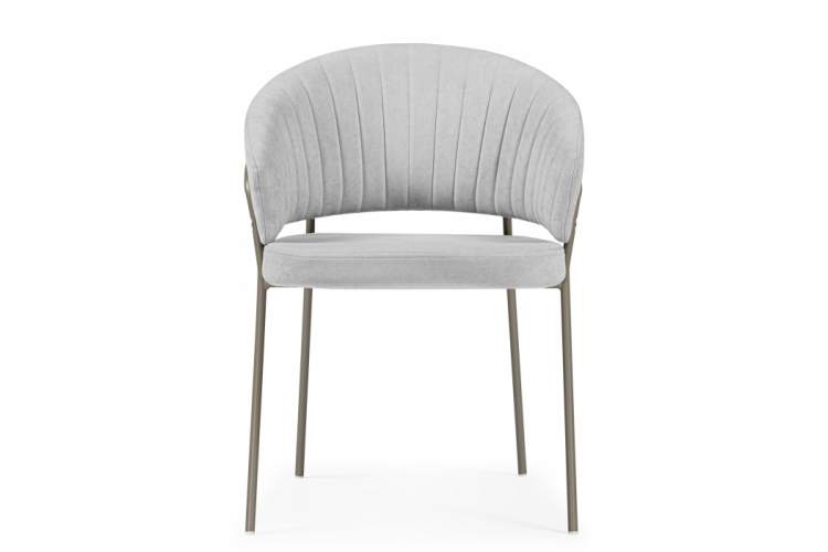 Стул на металлокаркасе Лео серый brendy monsoon 22 / капучино-3