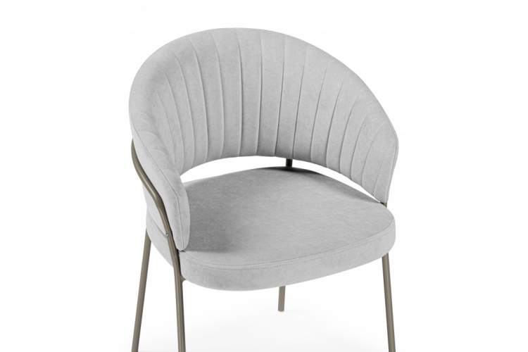 Стул на металлокаркасе Лео серый brendy monsoon 22 / капучино-5
