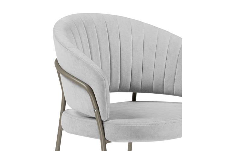 Стул на металлокаркасе Лео серый brendy monsoon 22 / капучино-6