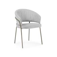 Стул на металлокаркасе Лео серый brendy monsoon 22 / капучино