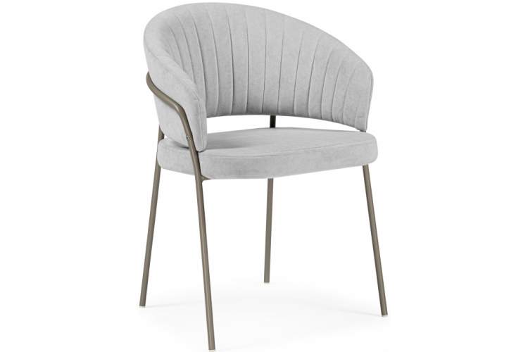 Стул на металлокаркасе Лео серый brendy monsoon 22 / капучино