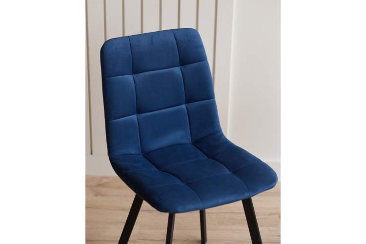 Стул на металлокаркасе Чилли синий / черный-6