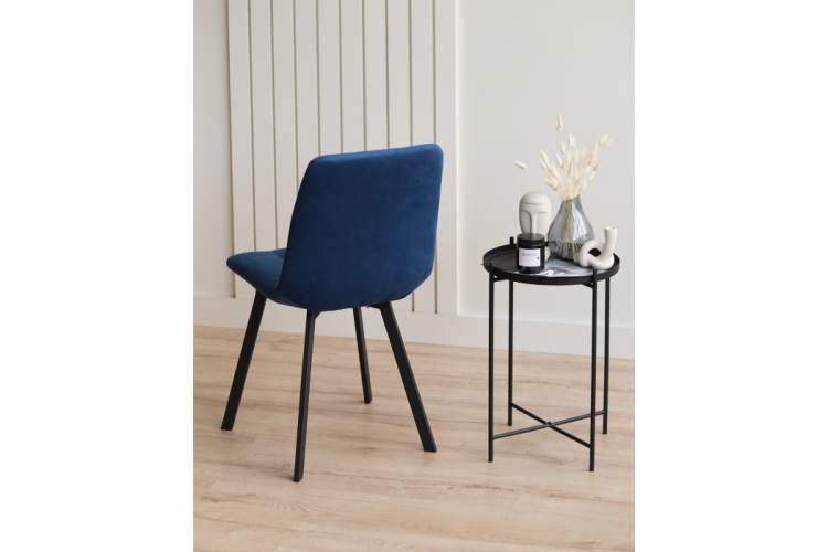 Стул на металлокаркасе Чилли синий / черный-8