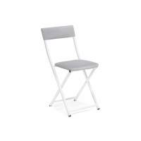 Стул на металлокаркасе Elevis светло-серый / белый