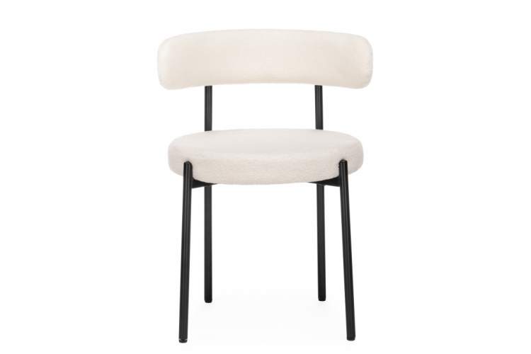 Стул на металлокаркасе Rudi white / black-2