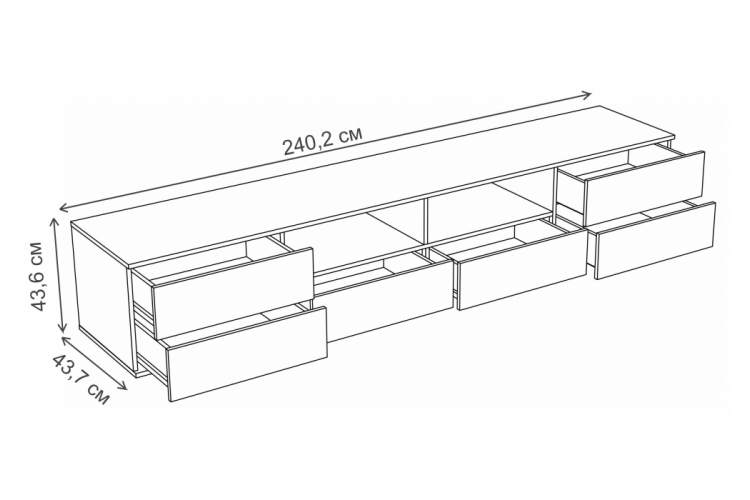 ТВ-тумба Маллоу дуб вотан / белый глянец-1