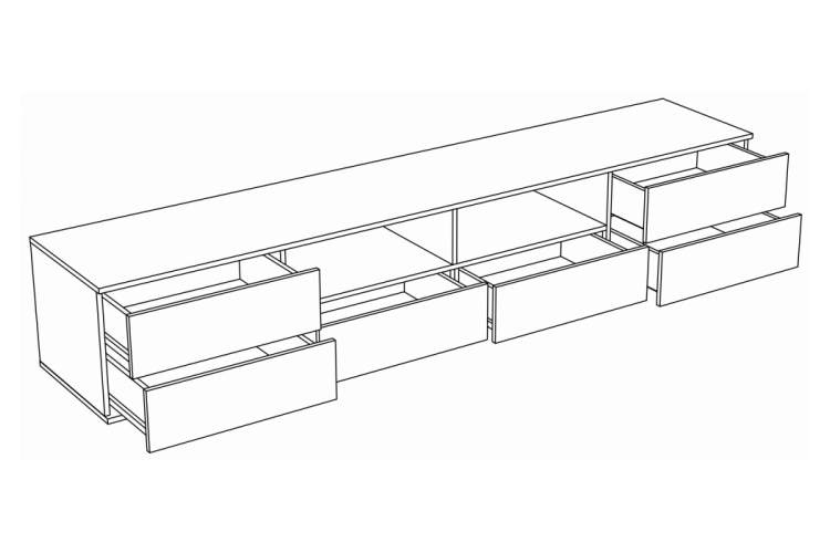 ТВ-тумба Маллоу дуб вотан / белый глянец-2