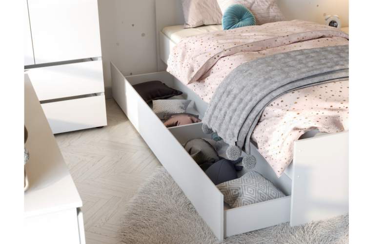 Кровать Валенсия белый текстурный-6