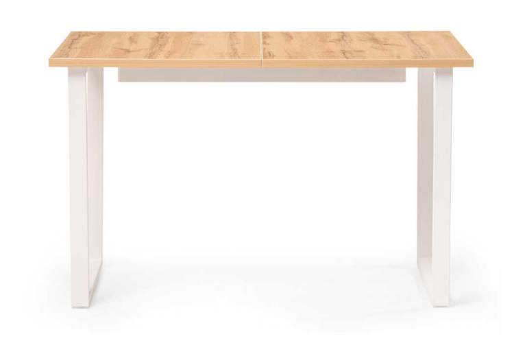 Стол деревянный Лота Лофт 120 25 мм дуб вотан / белый матовый-1
