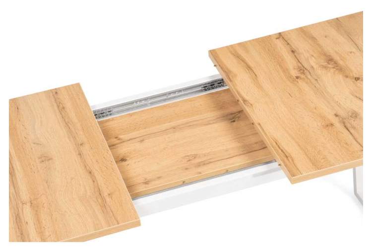 Стол деревянный Лота Лофт 120 25 мм дуб вотан / белый матовый-5