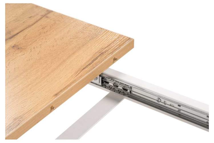 Стол деревянный Лота Лофт 120 25 мм дуб вотан / белый матовый-6