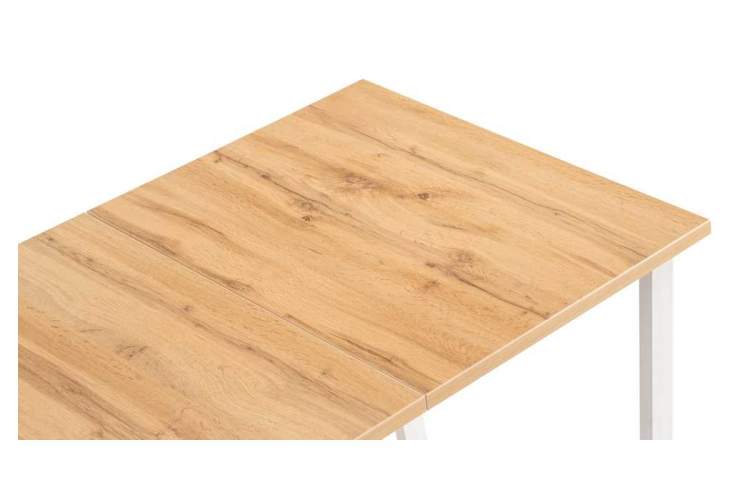 Стол деревянный Лота Лофт 120 25 мм дуб вотан / белый матовый-7