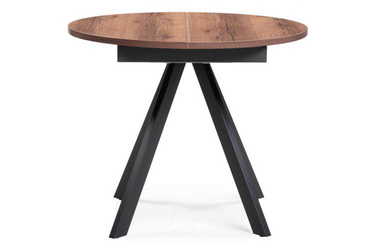 Стол деревянный Трейси 90(120)х90х75 дуб делано темный / черный-2