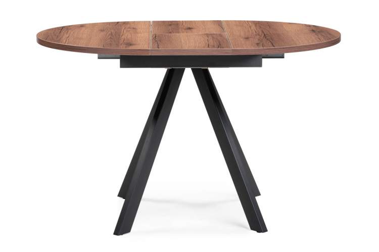 Стол деревянный Трейси 90(120)х90х75 дуб делано темный / черный-3