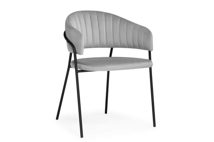 Стул на металлокаркасе Лукас светло-серый / черный