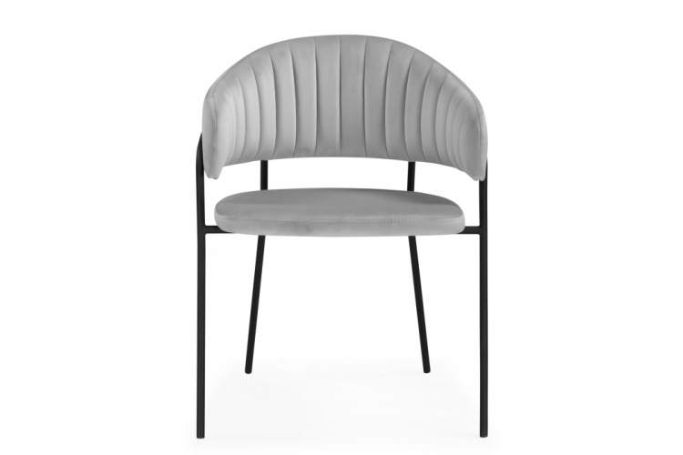 Стул на металлокаркасе Лукас светло-серый / черный-2