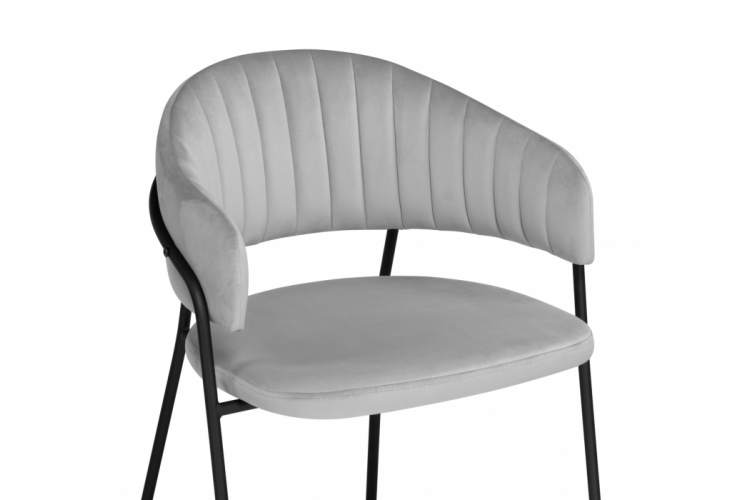 Стул на металлокаркасе Лукас светло-серый / черный-5