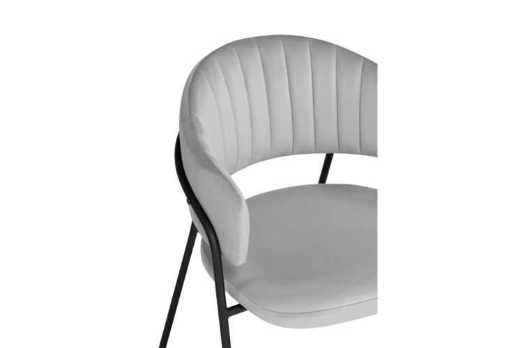 Стул на металлокаркасе Лукас светло-серый / черный-6