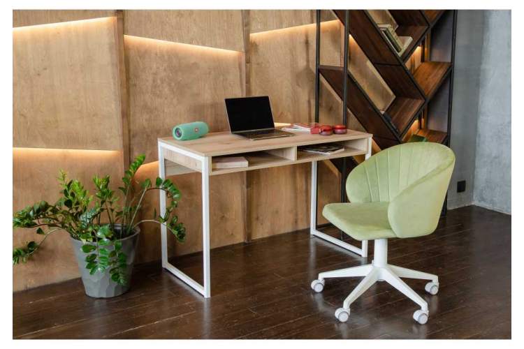 Офисная мебель Леон Лофт дуб делано светлый / белый матовый-5