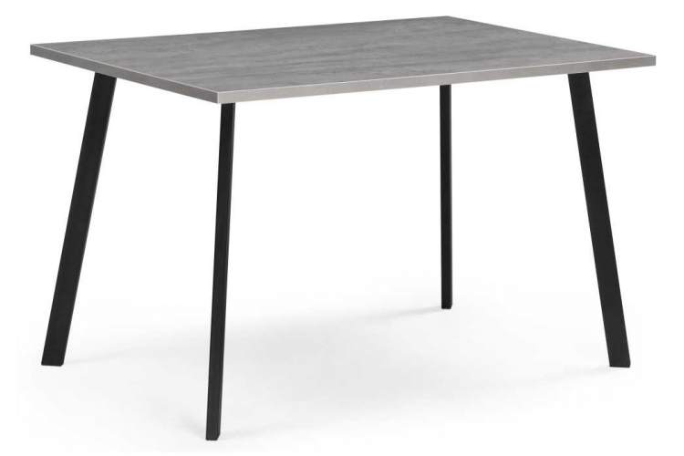 Стол деревянный Тринити Лофт 120х80х75 25 мм бетон / черный матовый