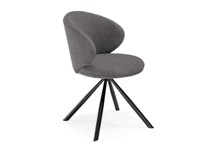 Стул на металлокаркасе Solomon крутящийся gray / black-1