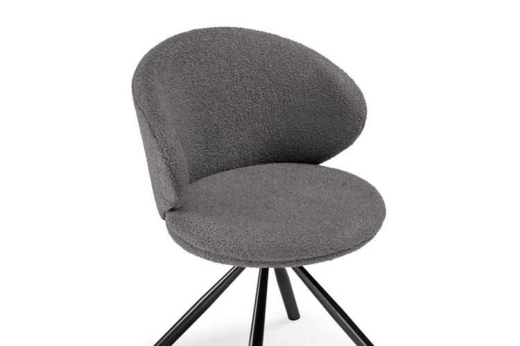 Стул на металлокаркасе Solomon крутящийся gray / black-5